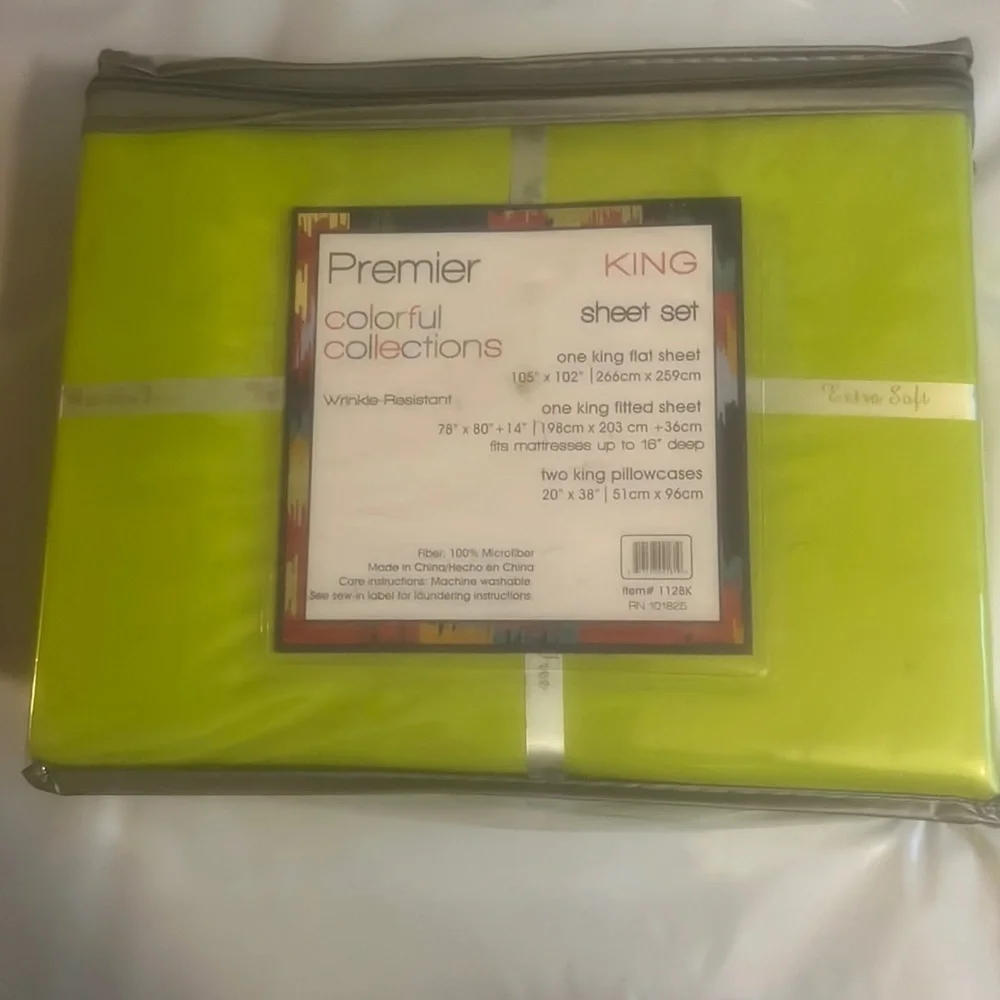 PREMIER MICROFIBER COLORFUL COLLECTION KING SHEET SETP